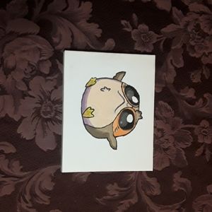 Starwars porg painting, Fun Starwars wall decor.